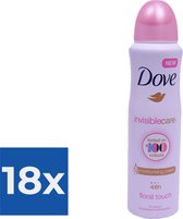 Dove Deodorant Invisible Care Floral Touch 150ml - Voordeelverpakking 18 stuks