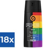 Axe Unite Deodorant Bodyspray 150ML - Voordeelverpakking 18 stuks