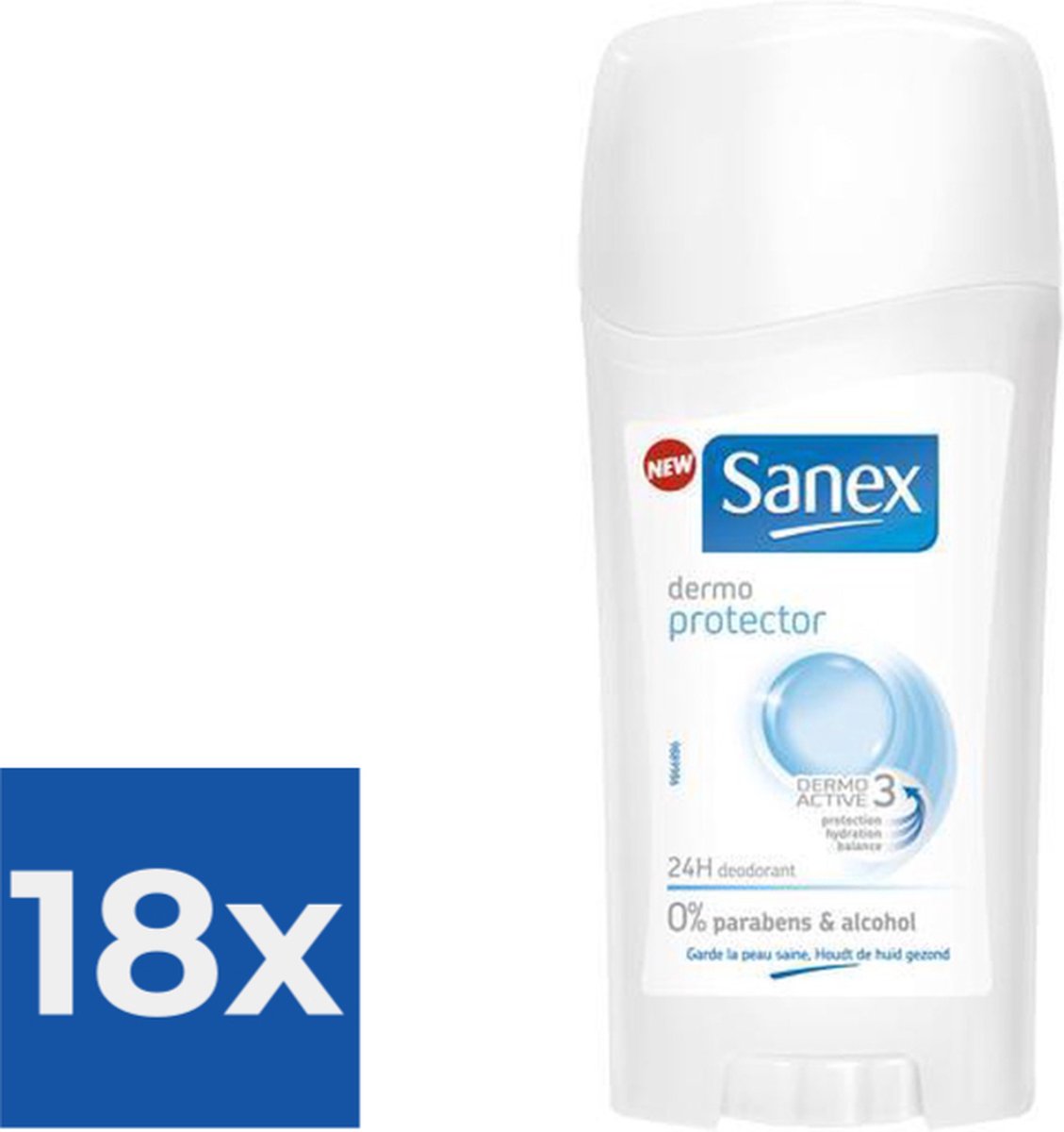 Goedkoopste Sanex Dermo Protector Deodorant Stick 65 ml - Voordeelverpakking 18 stuks