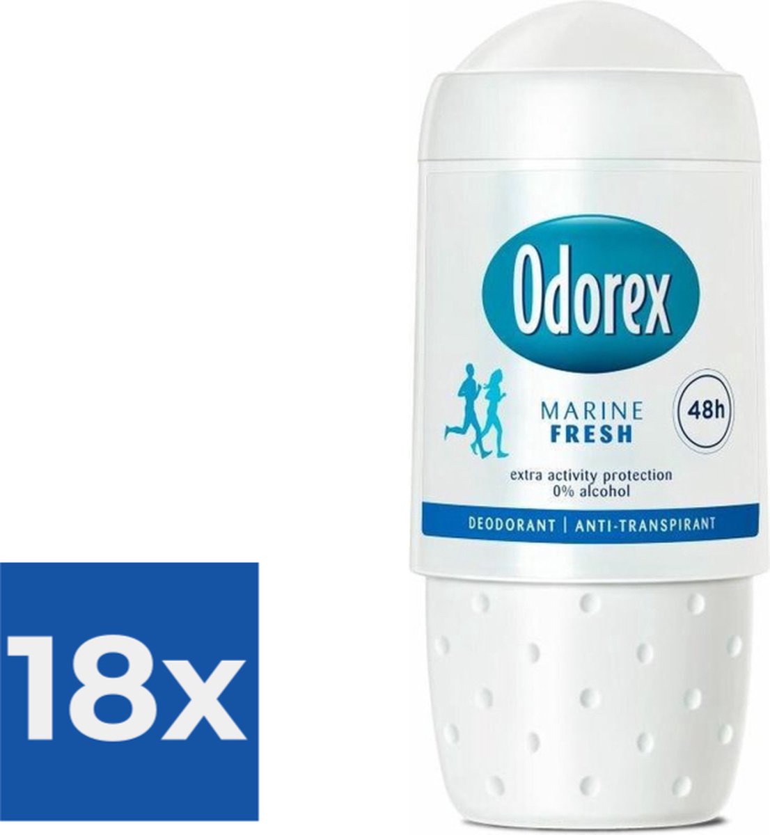 Goedkoopste Odorex Deoroller - Marine Fris 50 ml - Voordeelverpakking 18 stuks
