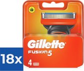 Gillette Fusion5 - Scheermesjes/Navulmesjes - 4 Stuks - Voordeelverpakking 18 stuks