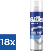 Gillette Series Verzorgende Scheerschuim Mannen - 250 ml - Voordeelverpakking 18 stuks