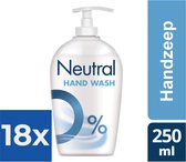 Neutral - Handzeep Vloeibaar - 0% Parfum - 250ml - Voordeelverpakking 18 stuks