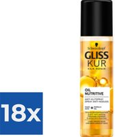 Gliss Oil Nutritive Anti-Klitspray 200ml - Voordeelverpakking 18 stuks