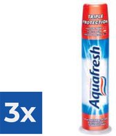 Aquafresh Triple Protection - Pompje 100 ml - Voordeelverpakking 3 stuks