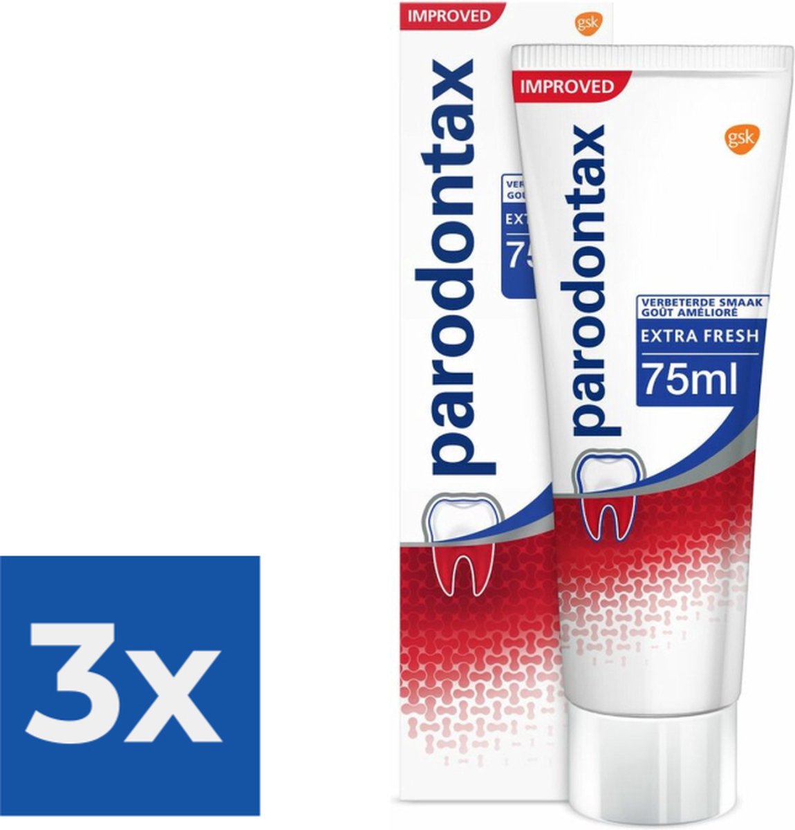 Goedkoopste Parodontax - Tandpasta - Extra Fresh - 75ml x 3