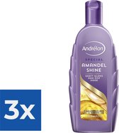 Bol.com Andrélon Shampoo Amandel Shine 300 ml - Voordeelverpakking 3 stuks aanbieding