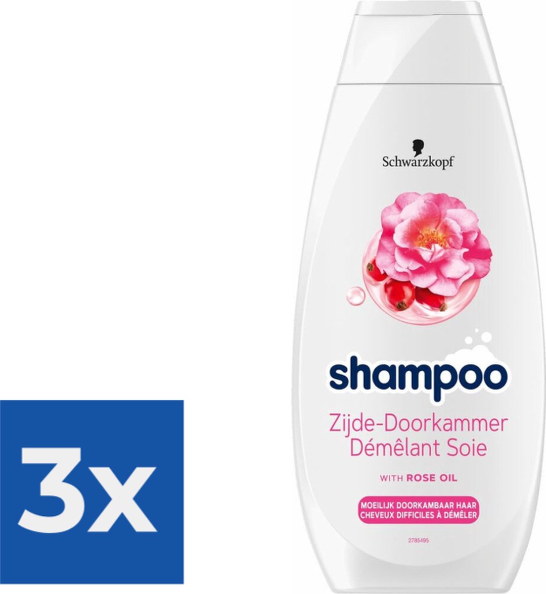 Schwarzkopf Zijde-Doorkammer Shampoo 400 ml Voordeelverpakking 3 stuks