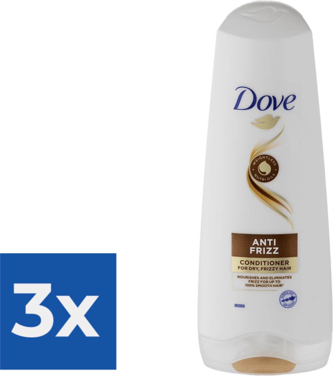 Dove Conditioner - Anti Frizz 200 ml - Voordeelverpakking 3 stuks