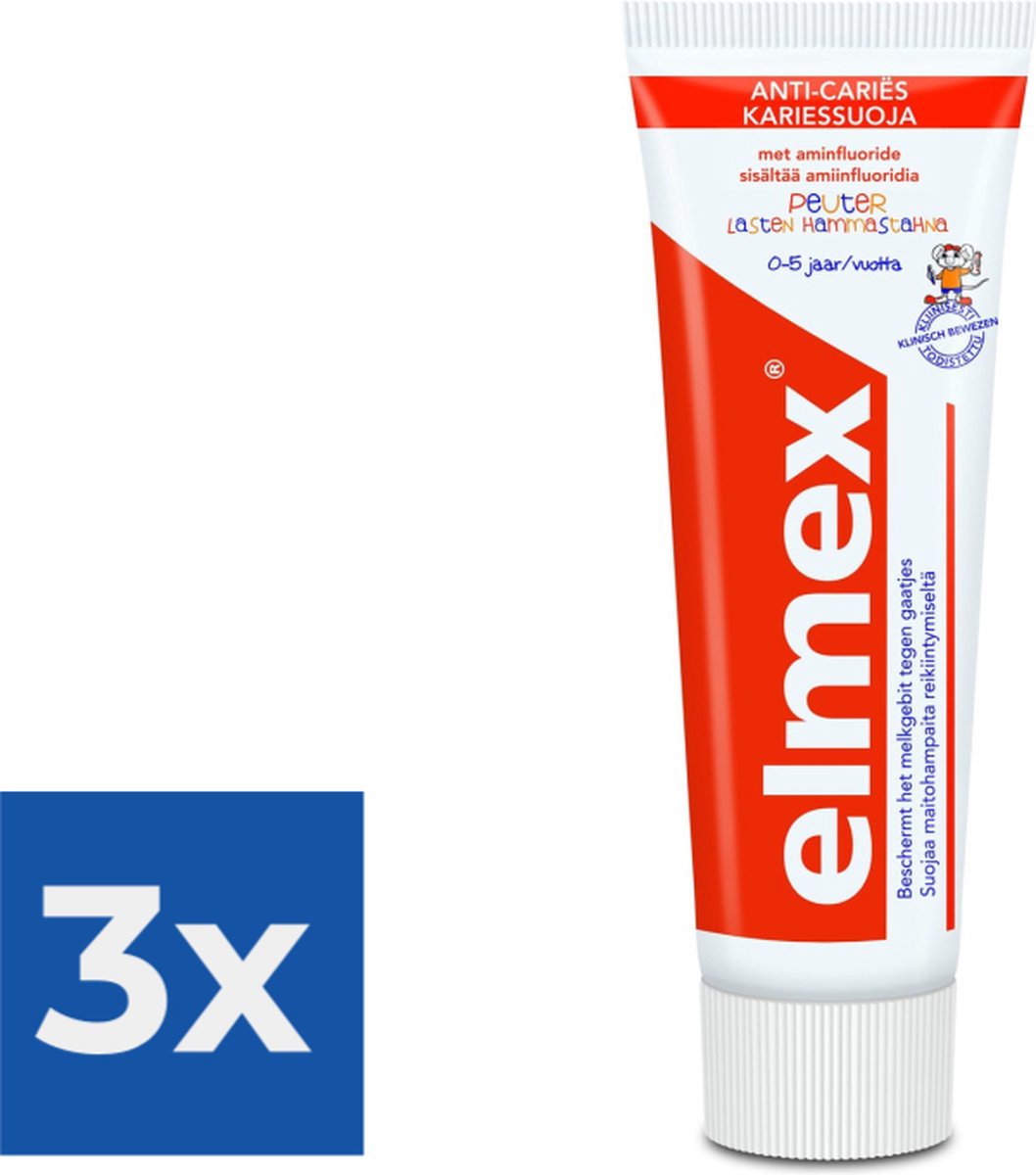 Goedkoopste Elmex Anti-Cariës Peuter Tandpasta 75 ml - Voordeelverpakking 3 stuks