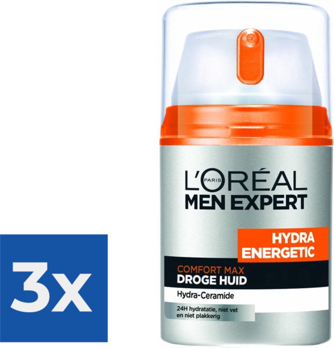 Goedkoopste L’Oréal Paris Men Expert Hydra Energetic Dagcrème - 50 ml - Voordeelverpakking 3 stuks