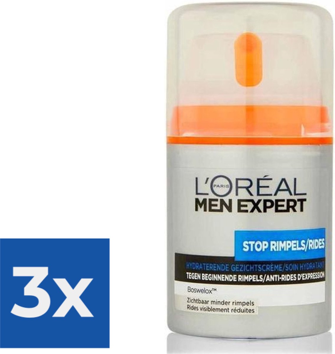 Goedkoopste L’Oréal Paris Men Expert Anti Rimpel Dagcrème - 50 ml - Voordeelverpakking 3 stuks