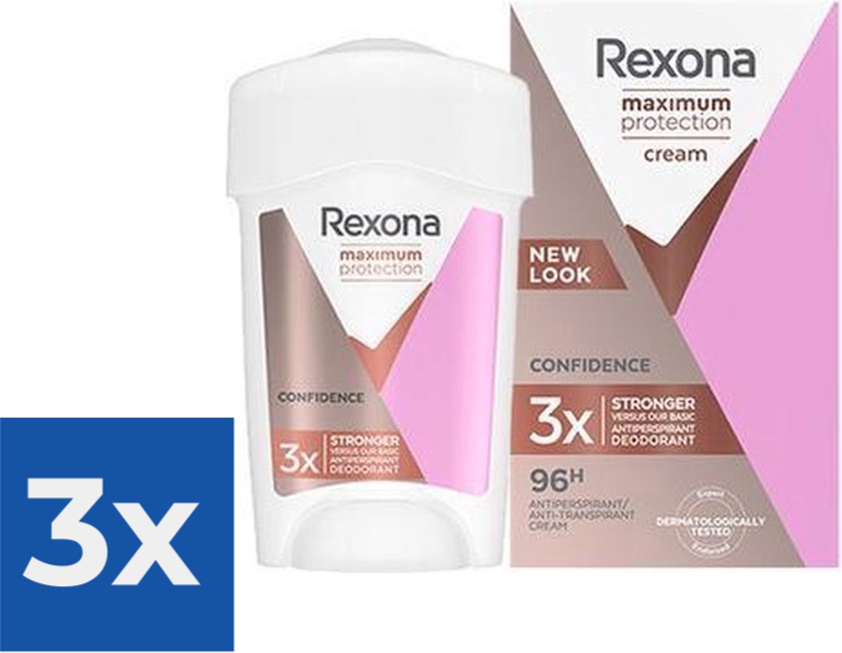 Goedkoopste Rexona Women Maximum Protection Confidence Anti-transpirant Stick - 45 ml - Voordeelverpakking 3 stuks