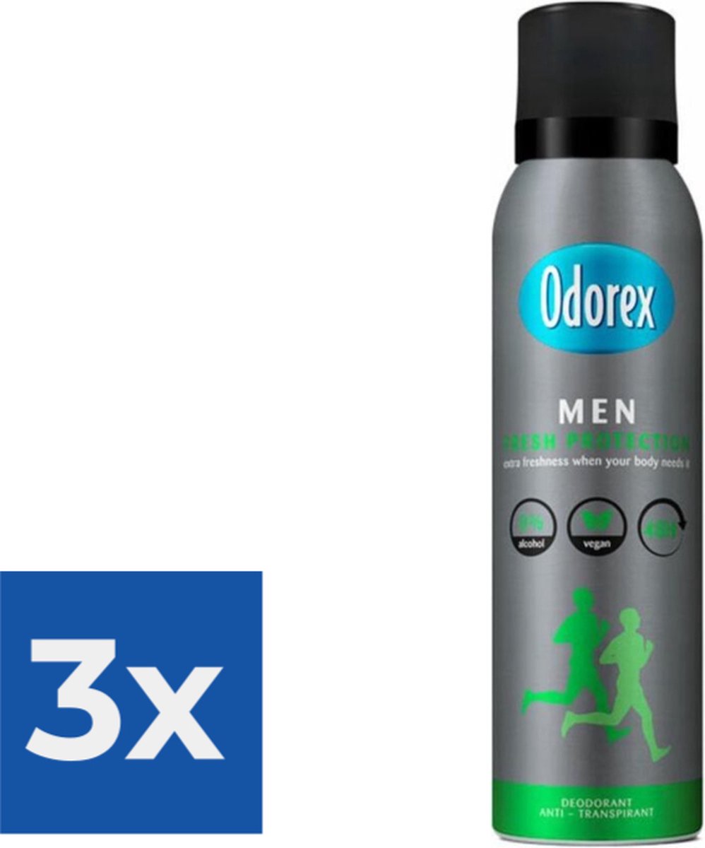 Goedkoopste Odorex Deospray Men - Fresh Protection 150 ml - Voordeelverpakking 3 stuks