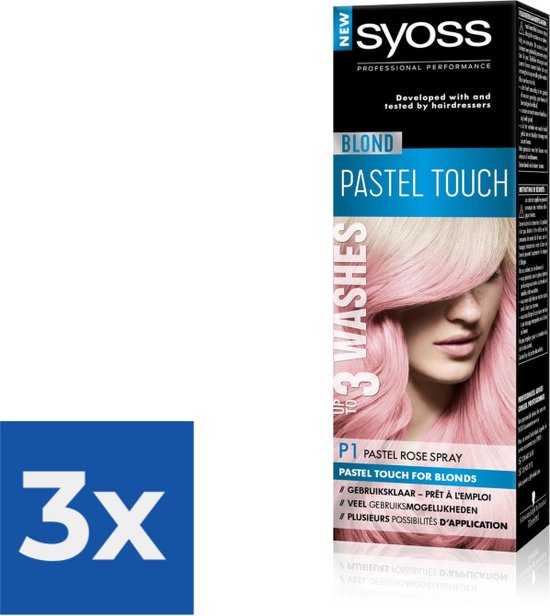 Syoss Color Spray SYOSS Color Blond Pastel Touch P1 Pastel Rose Spray - 1 stuk ...
