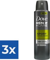Dove Men Care Sport Active - Fresh Deodorant 150 ml - Voordeelverpakking 3 stuks