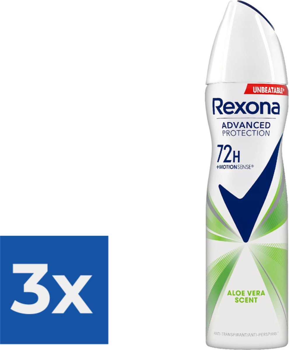 Goedkoopste Rexona Women Advanced Protection Aloë Vera Anti-Transpirant Spray - Voordeelverpakking 3 stuks