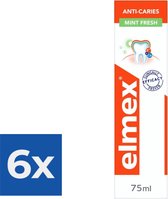 Elmex Tandpasta Anti-Cariës Fresh Mint 75 ml - Voordeelverpakking 6 stuks