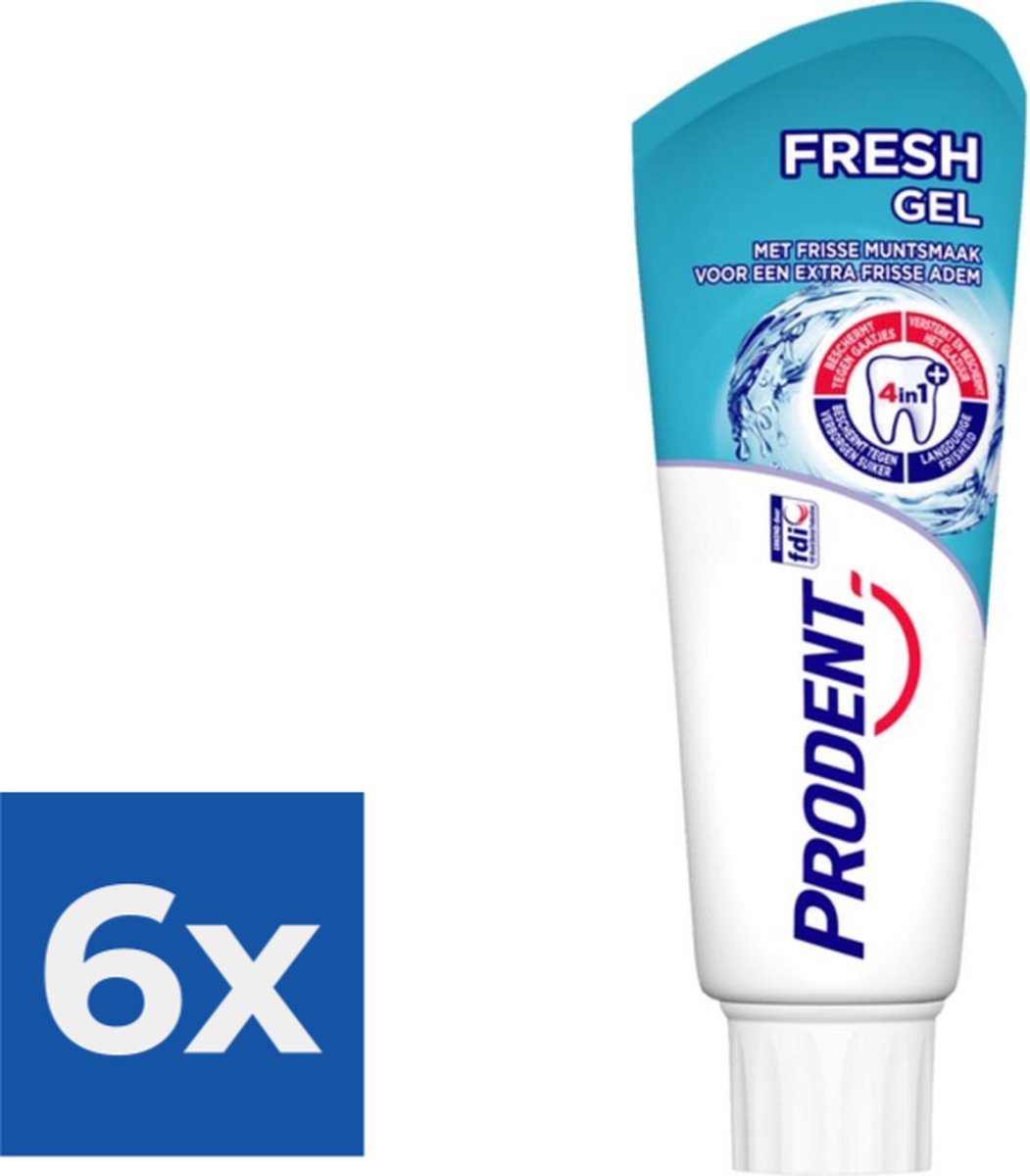 Prodent Freshgel Tandpasta 75 ml Voordeelverpakking 6 stuks