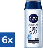 Nivea Shampoo Men  Pure Impact 250 ml - Voordeelverpakking 6 stuks