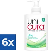 Unicura Vloeibare Zeep Ultra 250 ml Pomp - Voordeelverpakking 6 stuks