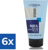 L'Oréal Paris Studio Line Radical 24h Fibre Gel - 150 ml - Extreme Hold - Voordeelverpakking 6 stuks