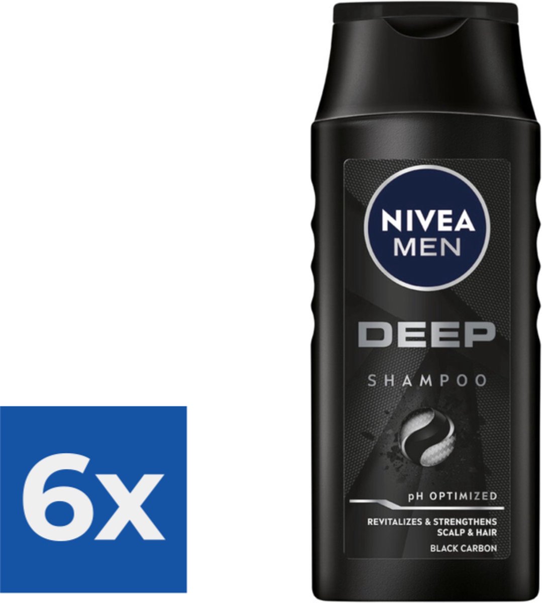 Goedkoopste NIVEA Men Deep Shampoo - 250 ml - Voordeelverpakking 6 stuks