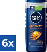 NIVEA MEN Douchegel Sport- 250 ml - Voordeelverpakking 6 stuks
