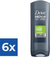 Dove Men+Care Shower Extra Fresh - 250 ml - Douchegel - Voordeelverpakking 6 stuks