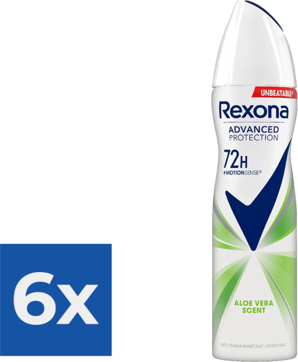 Goedkoopste Rexona Women Advanced Protection Aloë Vera Anti-Transpirant Spray - Voordeelverpakking 6 stuks