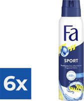 Fa Deodorant Sport 150ml - Voordeelverpakking 6 stuks