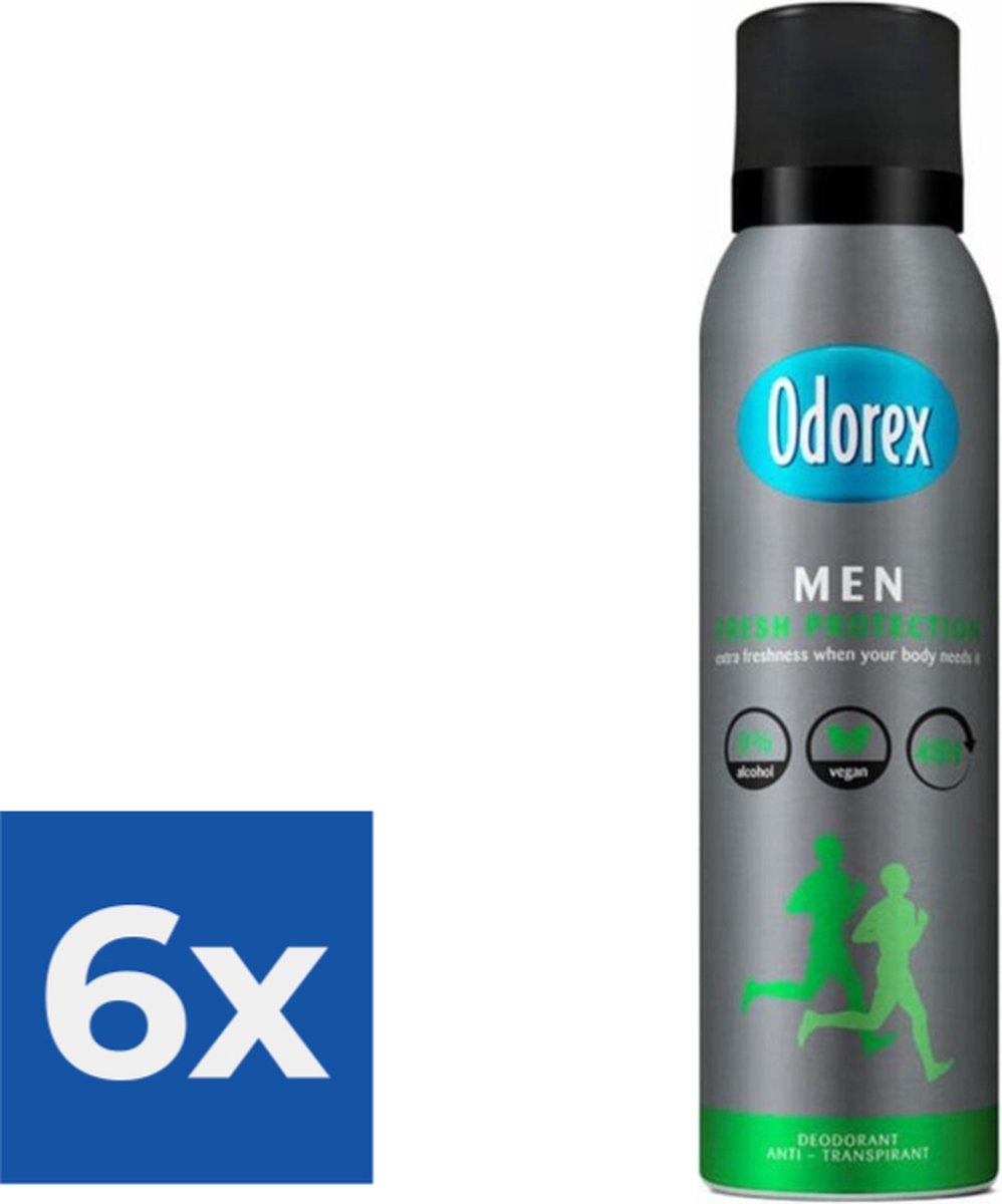 Goedkoopste Odorex Deospray Men - Fresh Protection - Voordeelverpakking 6 x 150 ml