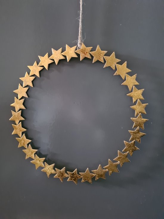 couronne d'étoiles d'or-florissima-décor-de-noel