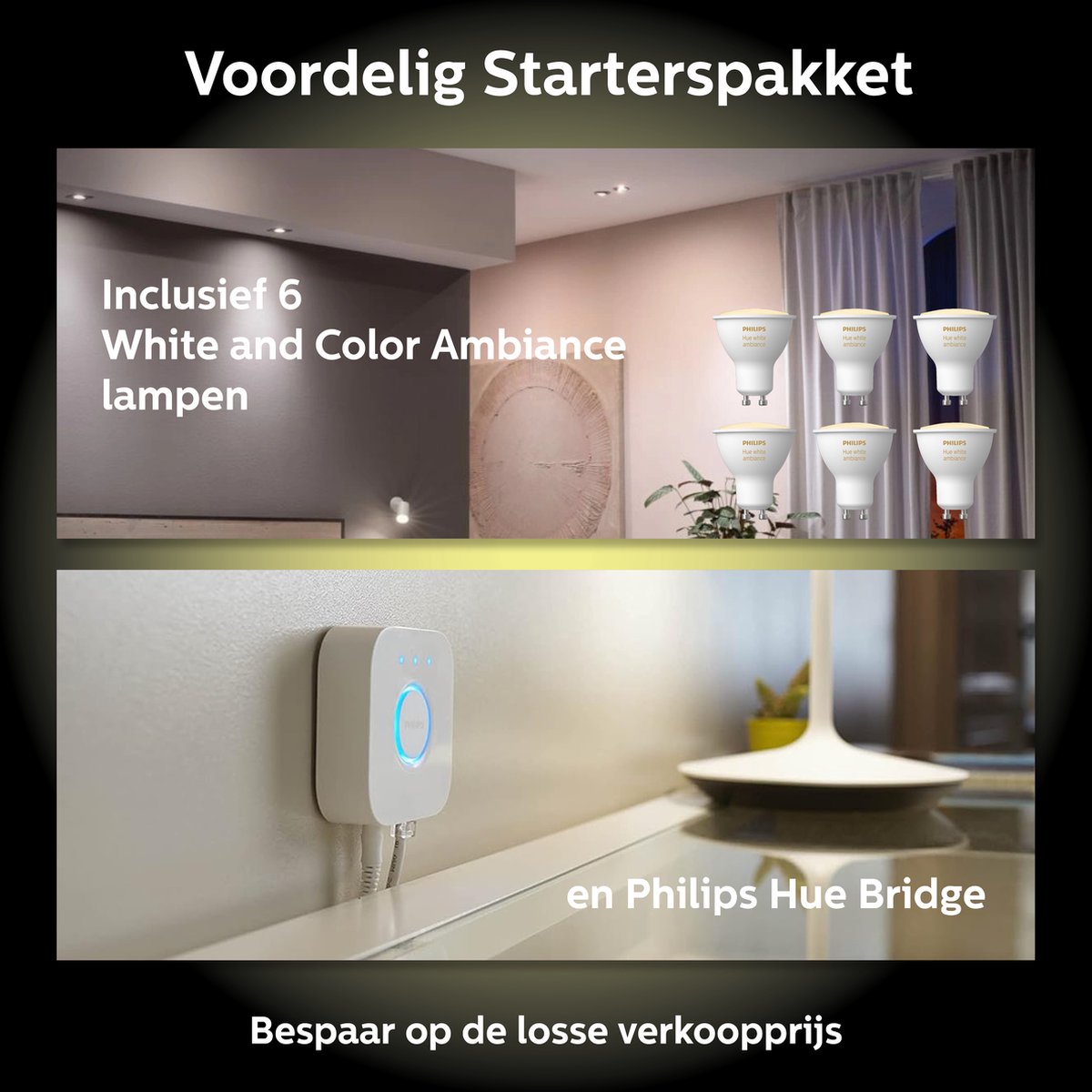 Acheter Philips Hue Kit de démarrage 3x E27-9W Lumière blanche et colorée + Pont  Hue Bridge Blanc