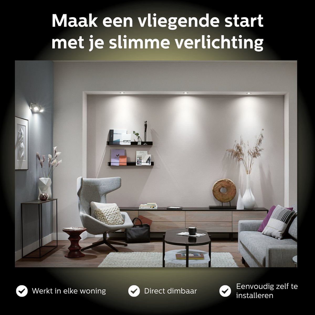 Philips Hue Starterspakket - GU10 - met 6 Spotjes - Warm tot Koelwit Licht - Incl. 1 Hue Bridge - Hue White Ambiance — afbeelding 5