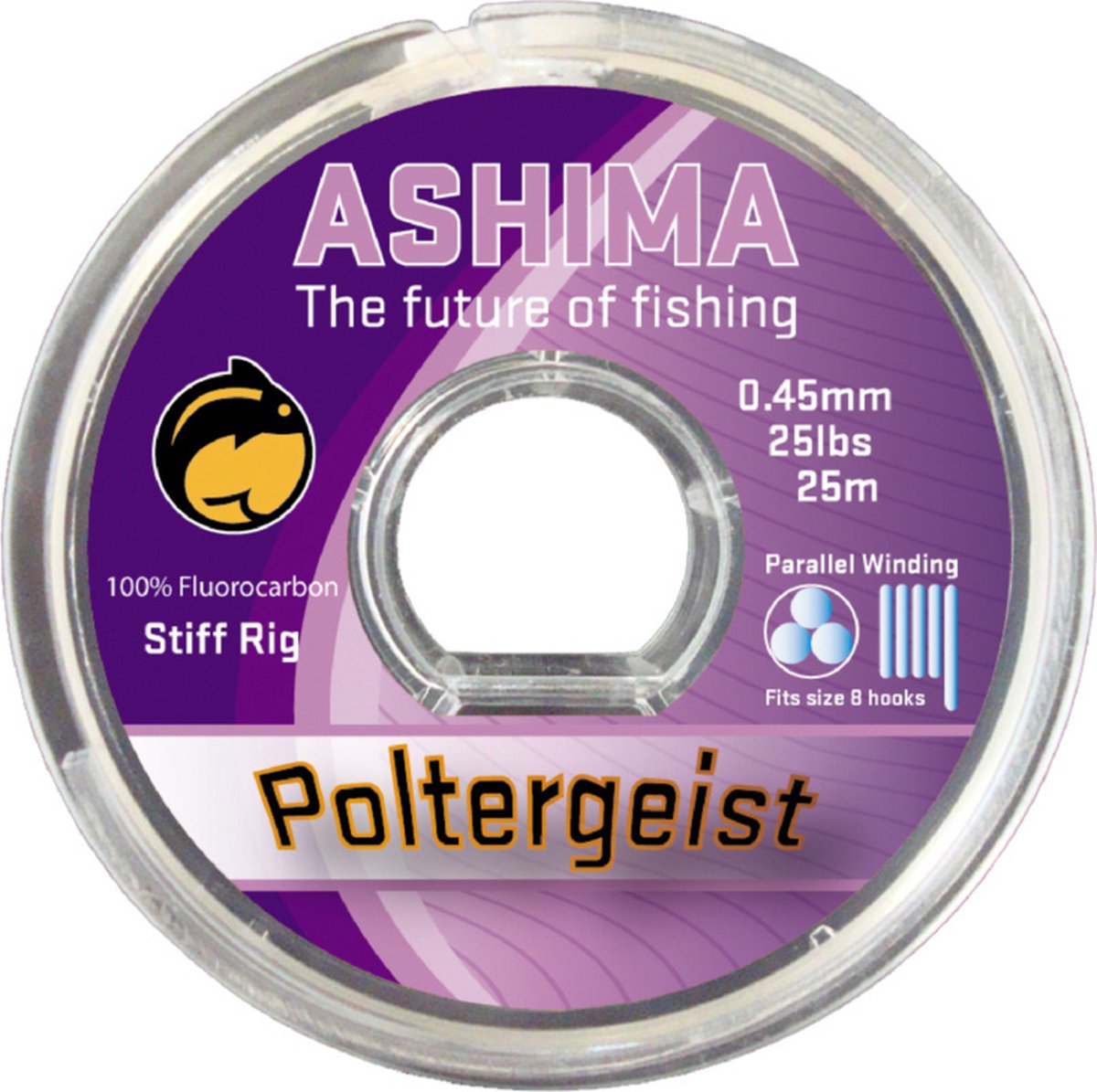Ashima Poltergeist 25m Stiff Rig - Maat : 0.40mm/ 20lbs