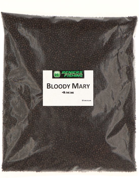Reniers Fishing Bloody Mary Pellets 2 kg – Karper & Brasem Pellets - Maat : 7mm — afbeelding 2