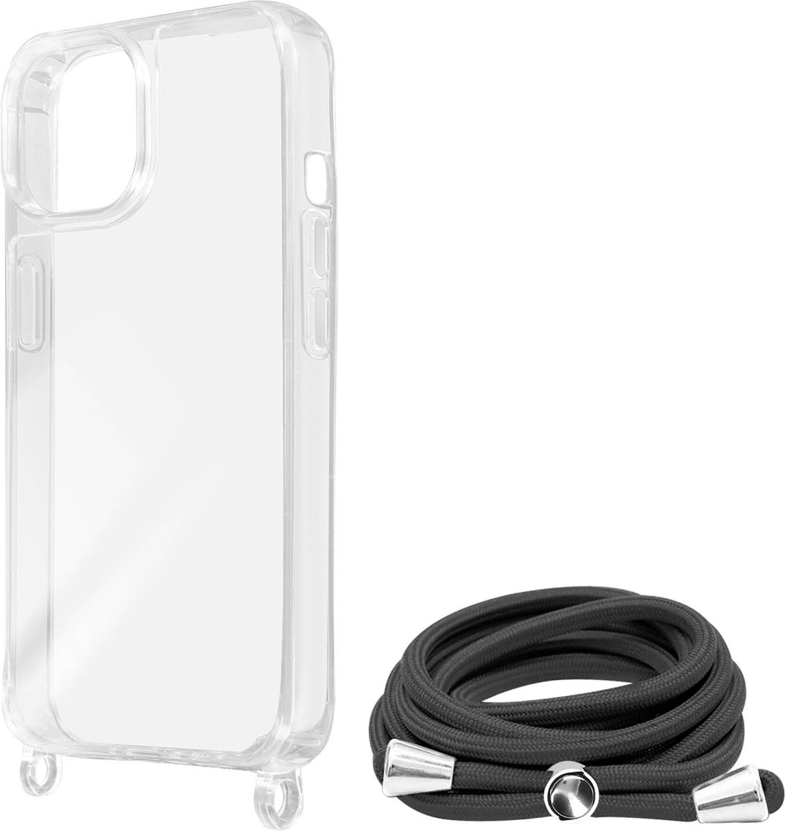 Avizar Koordhoesje Geschikt voor iPhone 15 Plus Stijf, Corda-serie, Transparant