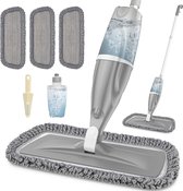 Mop with Spray Function - Floor Mop with Spray Mop Floor Mop with 3 x Mop Pads Dust Mop Wet Mop with Refillable 640 ml Bottle for Hardwood, Laminate Floors, Ceramic Floors