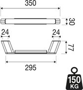 Geesa Shift Badgreep 30cm RVS geborsteld