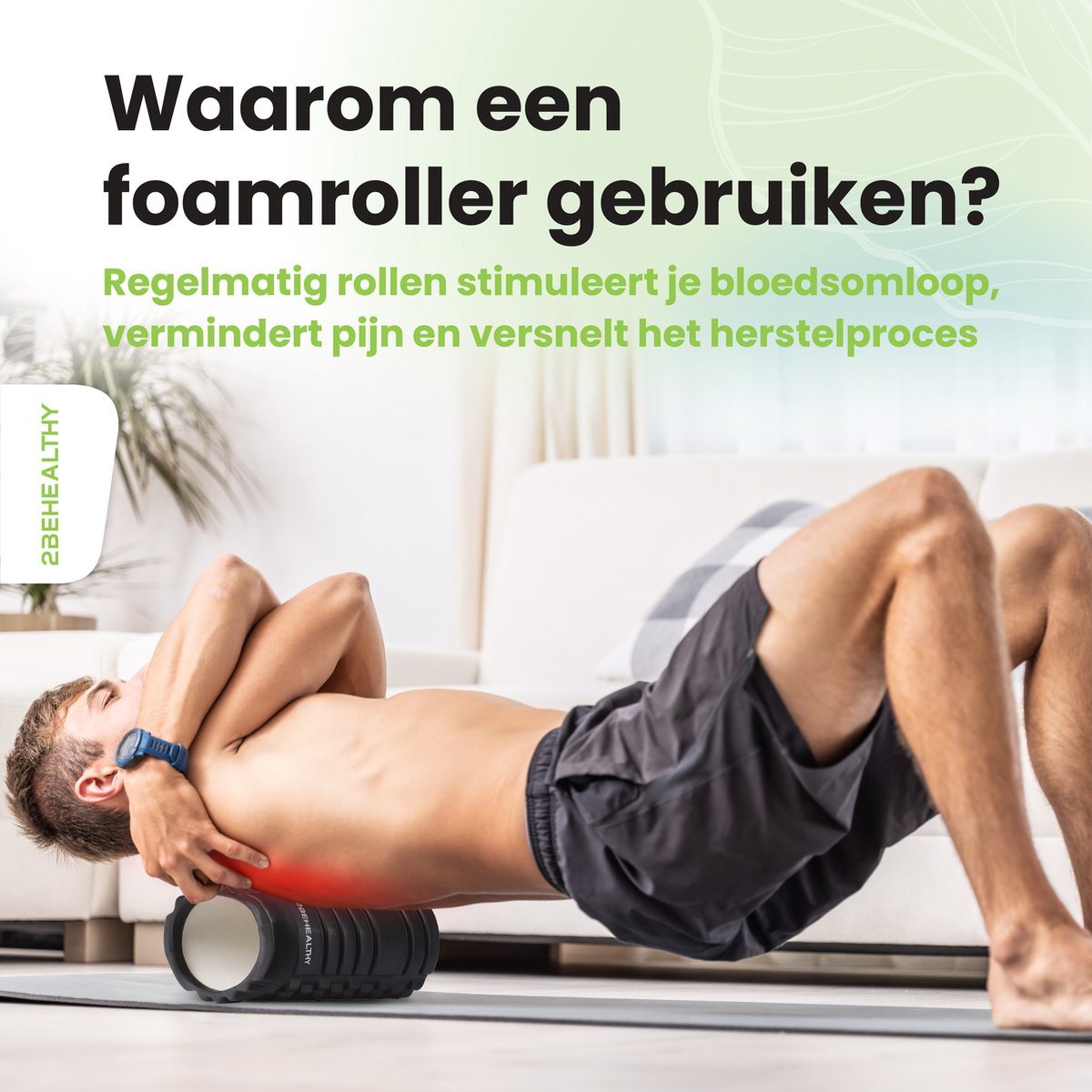 2BEHEALTHY Foam Roller 33cm thumbnail 3