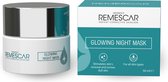 Remescar Glowing Night Face Mask - Exfoliërend Gezichtsmasker voor ' Nachts, Verhelderend leave-on Masker, Verwijdert dode huidcellen, Ontstopt poriën en Verlicht oneffenheden, voor een hydraterende en stralende huid, 50 ml