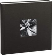 Jumbo Fotoalbum 30 x 30 cm (Fotoboek met 100 witte pagina's, Album voor 400 foto's om te ontwerpen en plakken) Zwart