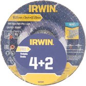 IRWIN 4 disques à tronçonner (+ 2 offerts) Disque à tronçonner métal 115mmx3mm