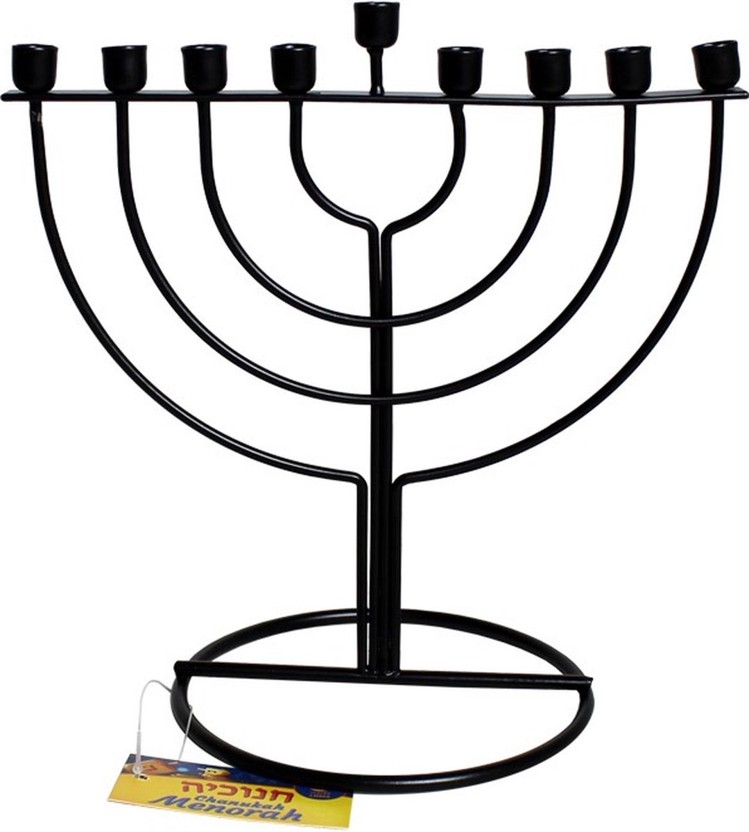 Menora Candle Holder Black - WireFrame, very small size