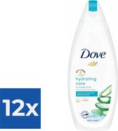 Dove Hydrating Care Douchegel - 225 ml - Voordeelverpakking 12 stuks