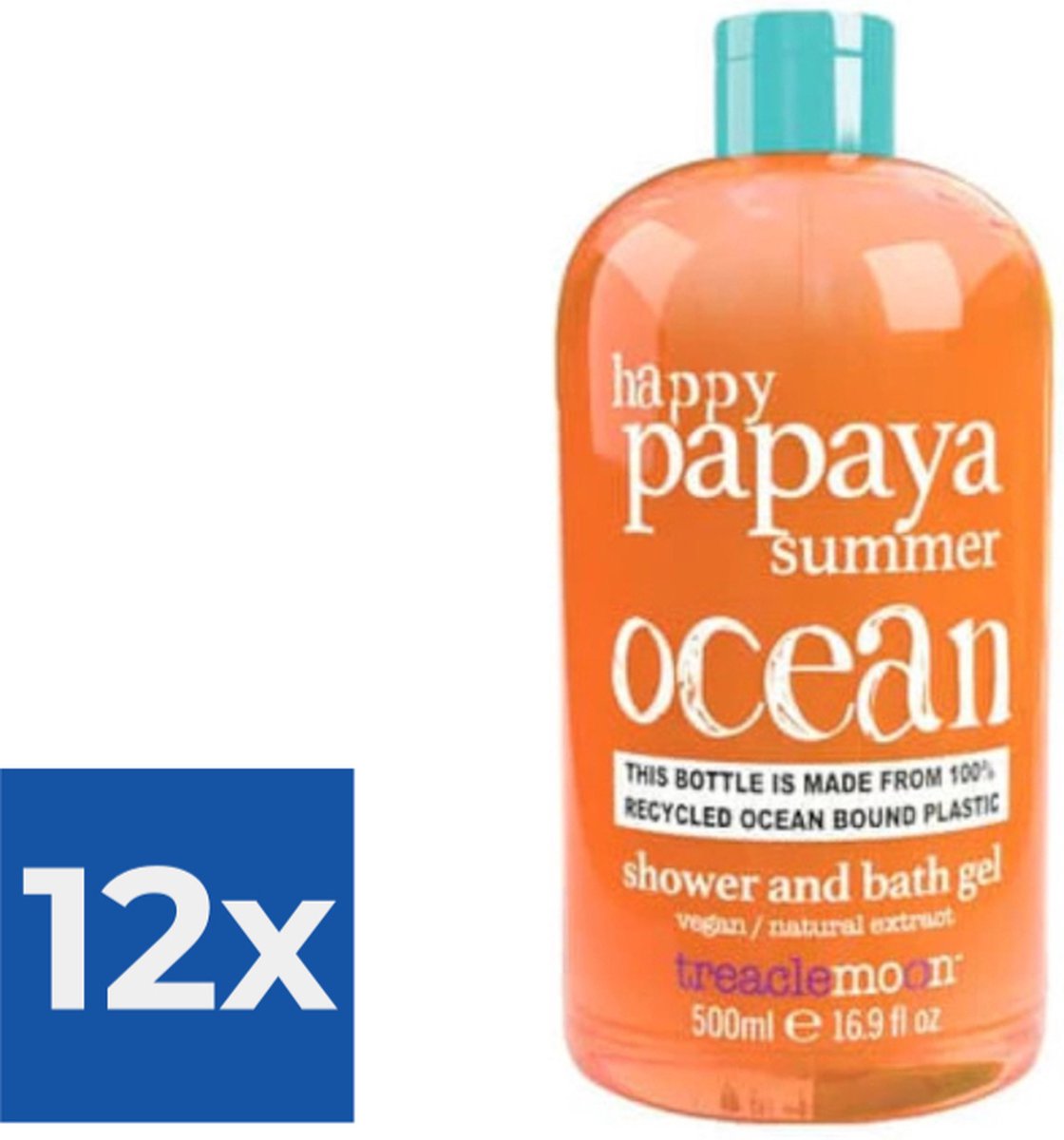 Treaclemoon Douchegel - Papaya Summer 500 ml - Voordeelverpakking 12 stuks