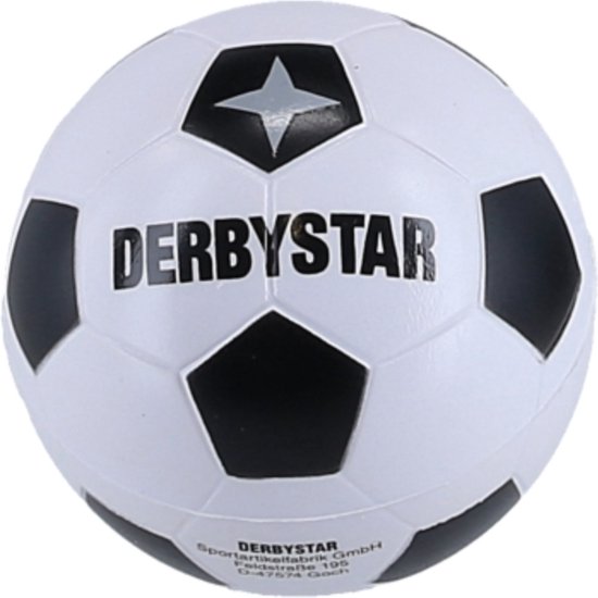 Derbystar Minisoftbal V23 Wit / zwart doorsnede 7,5 cm omtrek 23cm