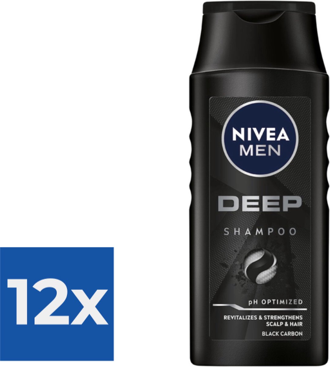 Goedkoopste NIVEA Men Deep Shampoo - 250 ml - Voordeelverpakking 12 stuks