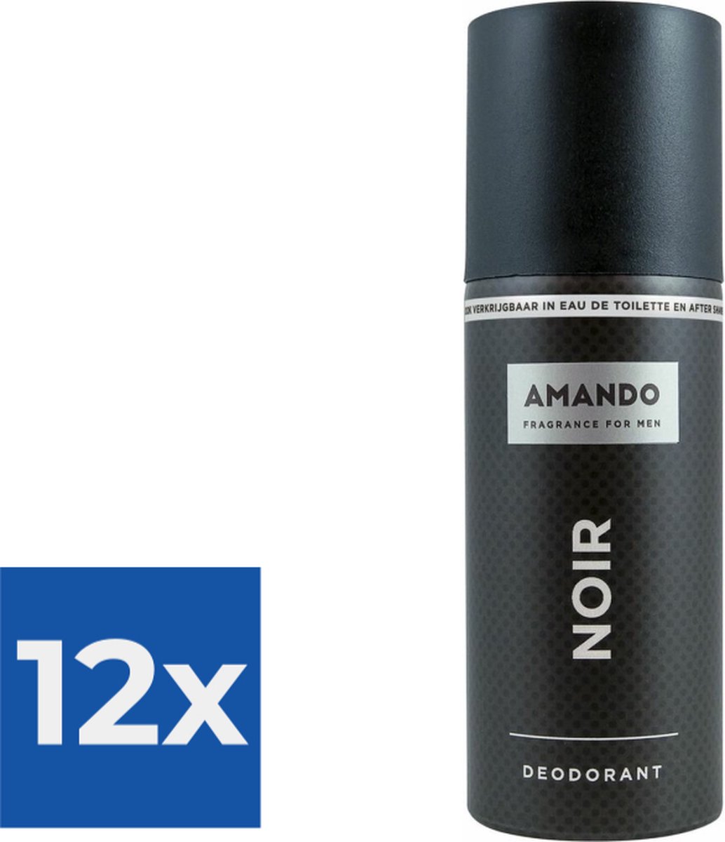 Goedkoopste Amando Deodorant Spray Noir 150 ml - Voordeelverpakking 12 stuks